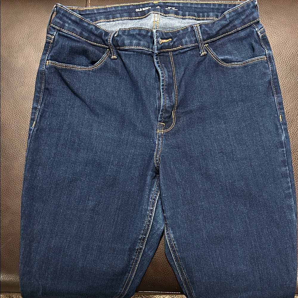 Old Navy Women's Dark Blue Straight Leg Jeans